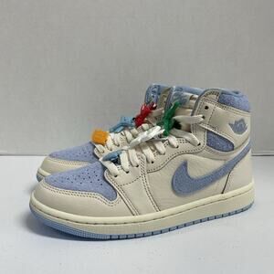 Air Jordan 1 High OG Pale Ivory Pyschic Blue FD2596 102 Size 8.5 Women White